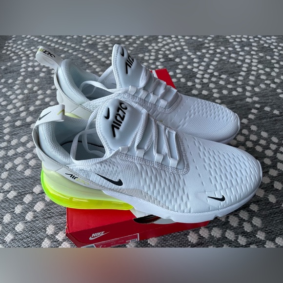 Nike Other - Nike Air Max 270 Big Kids Shoes White Lime green yellow Grey boys girls 7 7Y